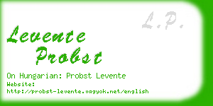 levente probst business card